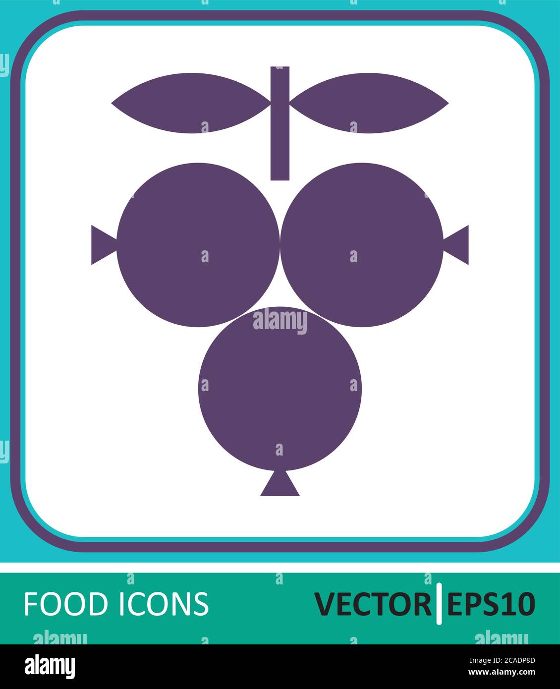 Berries, grapes. Vector Icon Vector Icon. Simple vector illustration for graphic and web design. Stock Vector