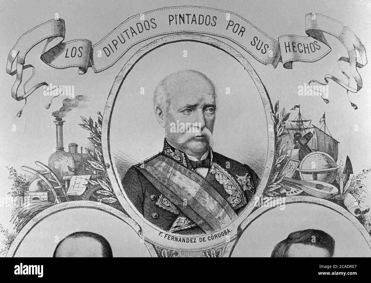 FERNANDO FERNANDEZ DE CORDOBA - MARQUES DE MENDIGORRIA (1809/1883) - MILITAR Y POLITICO ESPAÑOL. Stock Photo