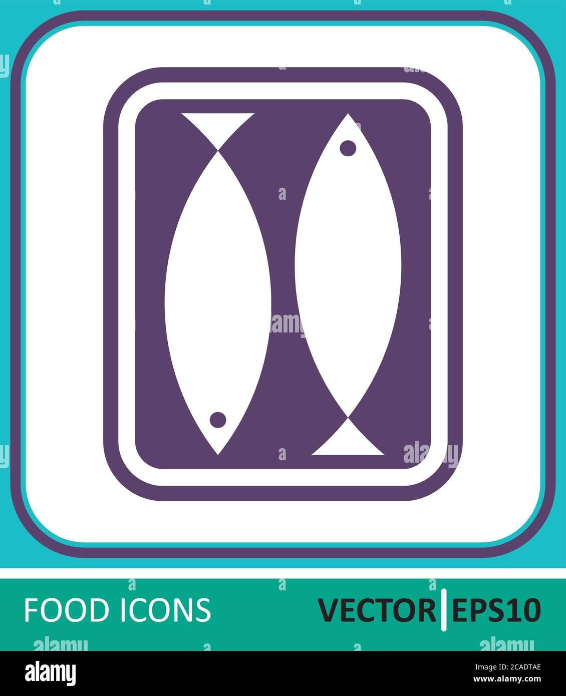 Fish, canned fish. Vector Icon. Simple vector illustration for graphic and web design. Stock Vector