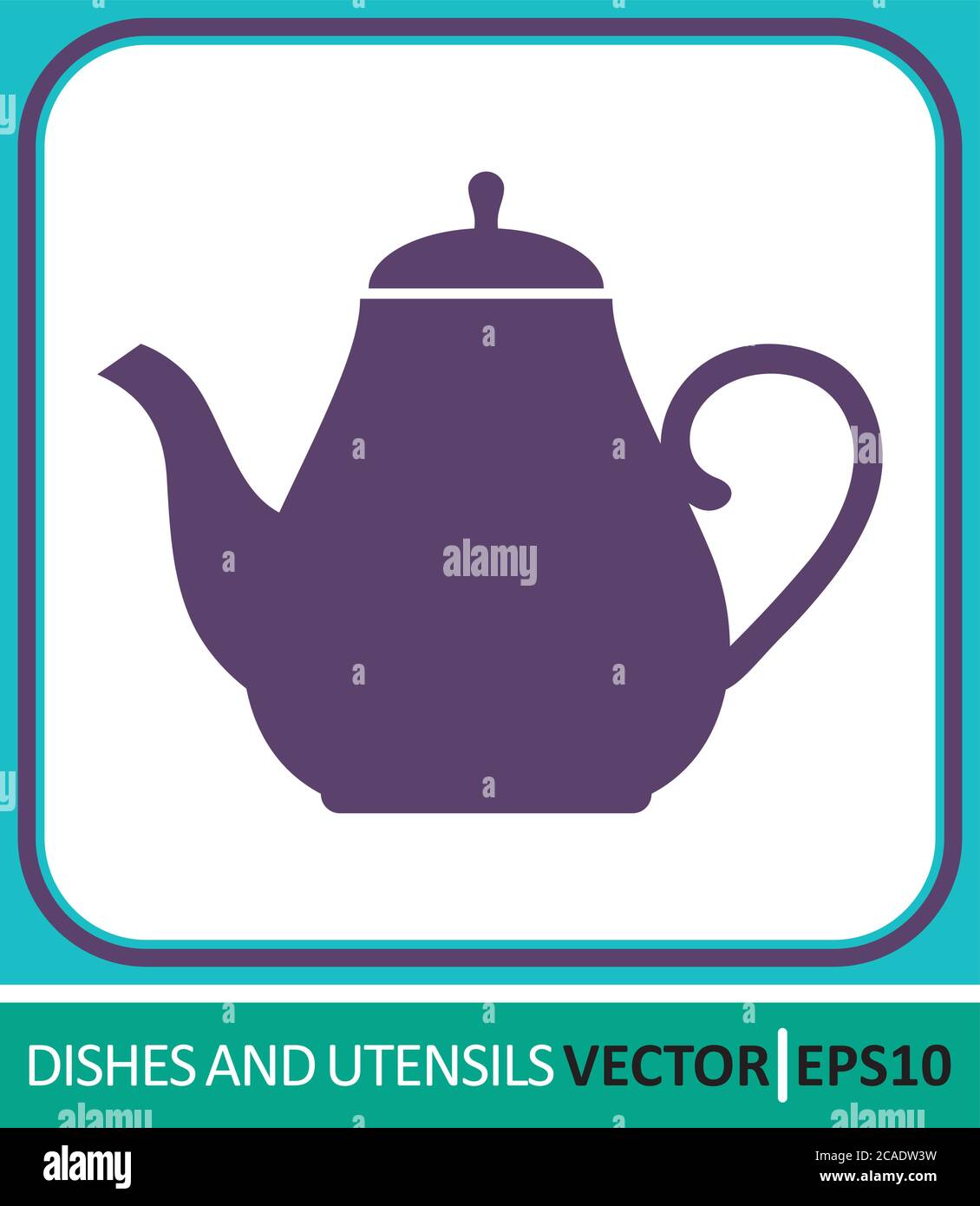 kettle for boiling water. Vector Icon. Simple vector illustration for graphic and web design. Stock Vector