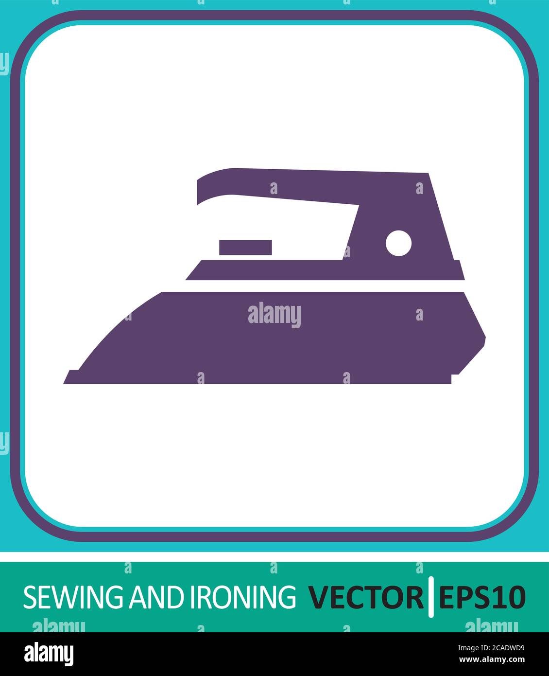 Ironing. Electric iron. Vector Icon. Simple vector illustration for graphic and web design. Stock Vector