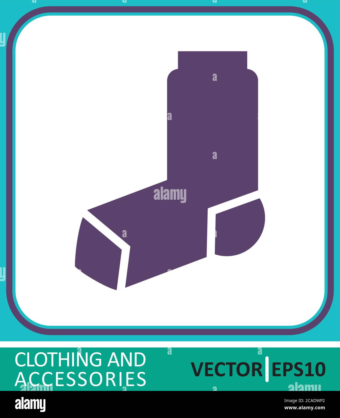 Socks. Vector Icon. Simple vector illustration for graphic and web design. Stock Vector