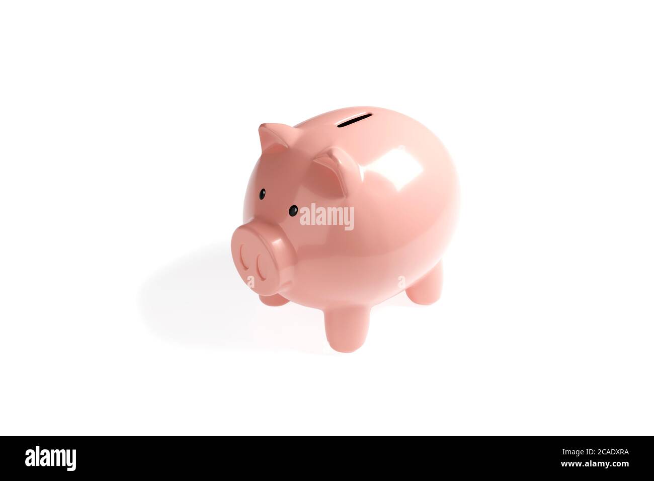 Piggy bank isolated on white background. Savings concept. 3d illustration. Stock Photo