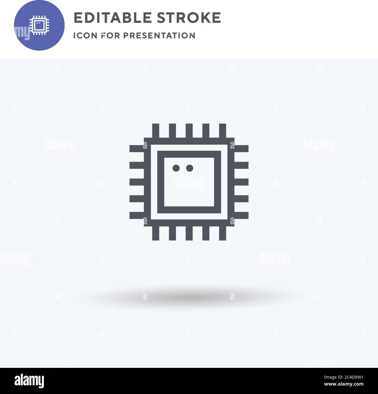 Chip icon vector, filled flat sign, solid pictogram isolated on white ...