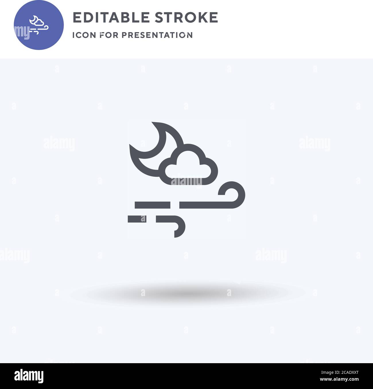 Windy icon vector, filled flat sign, solid pictogram isolated on white ...
