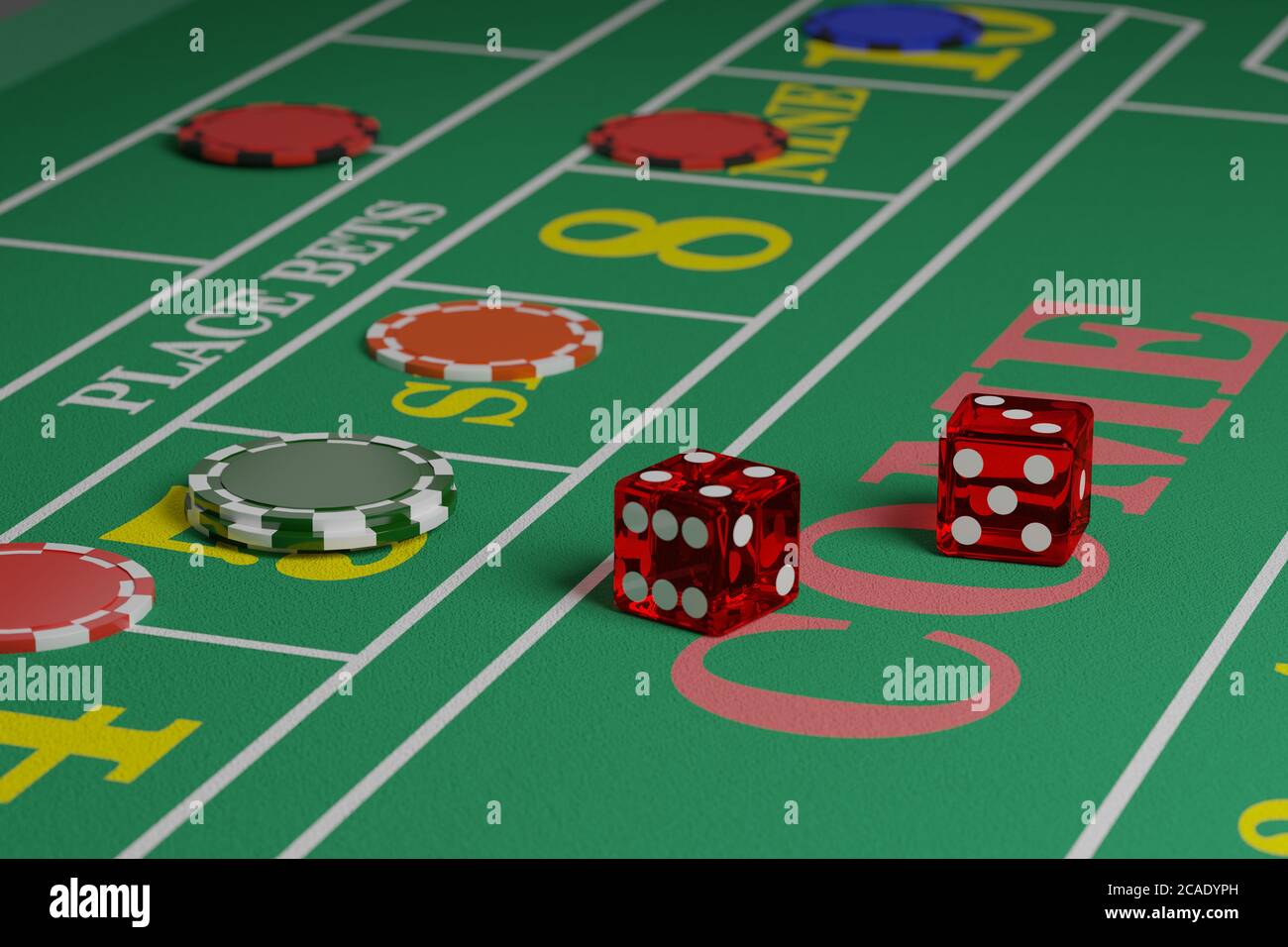 Craps tables inside Bally's Las Vegas Hotel and Casino. News Photo - Getty  Images