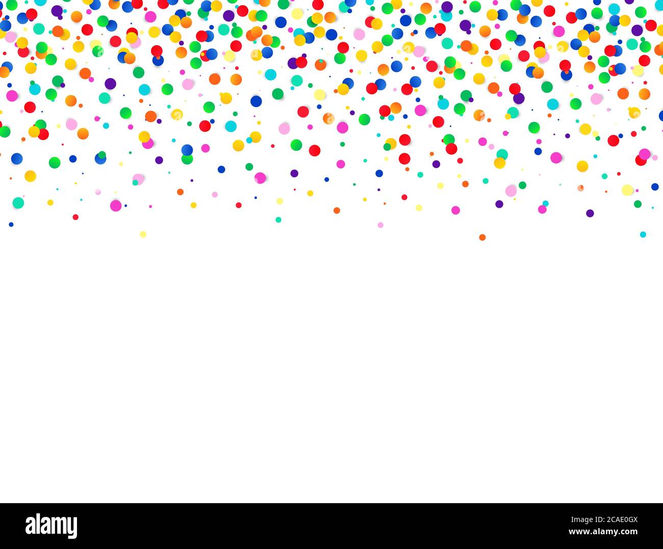 Abstract colorful background with falling confetti. Vector celebration illustration. Stock Vector