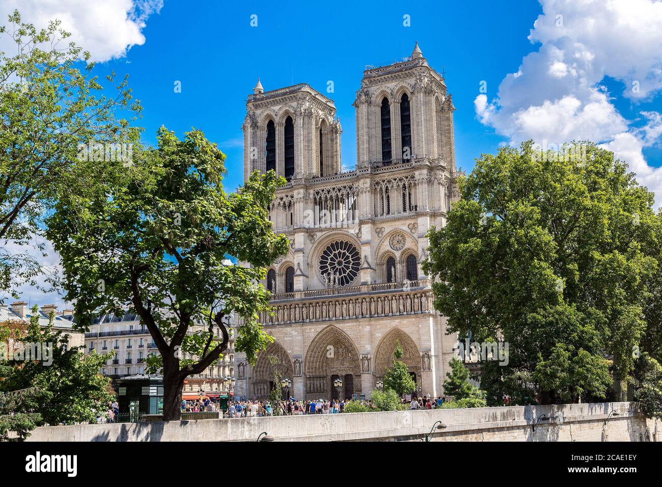 Notre Dame de Paris is the one of the most famous symbols of Paris Stock Photo