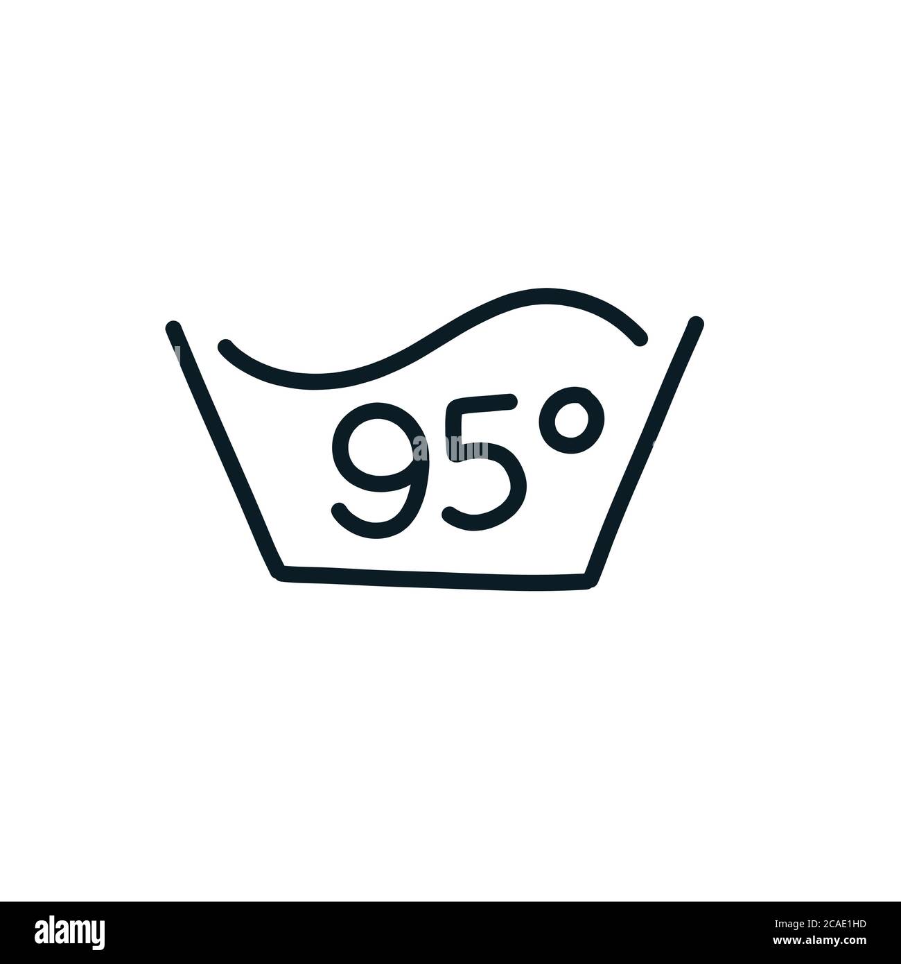 water temperature for laundry doodle icon, vector illustration Stock