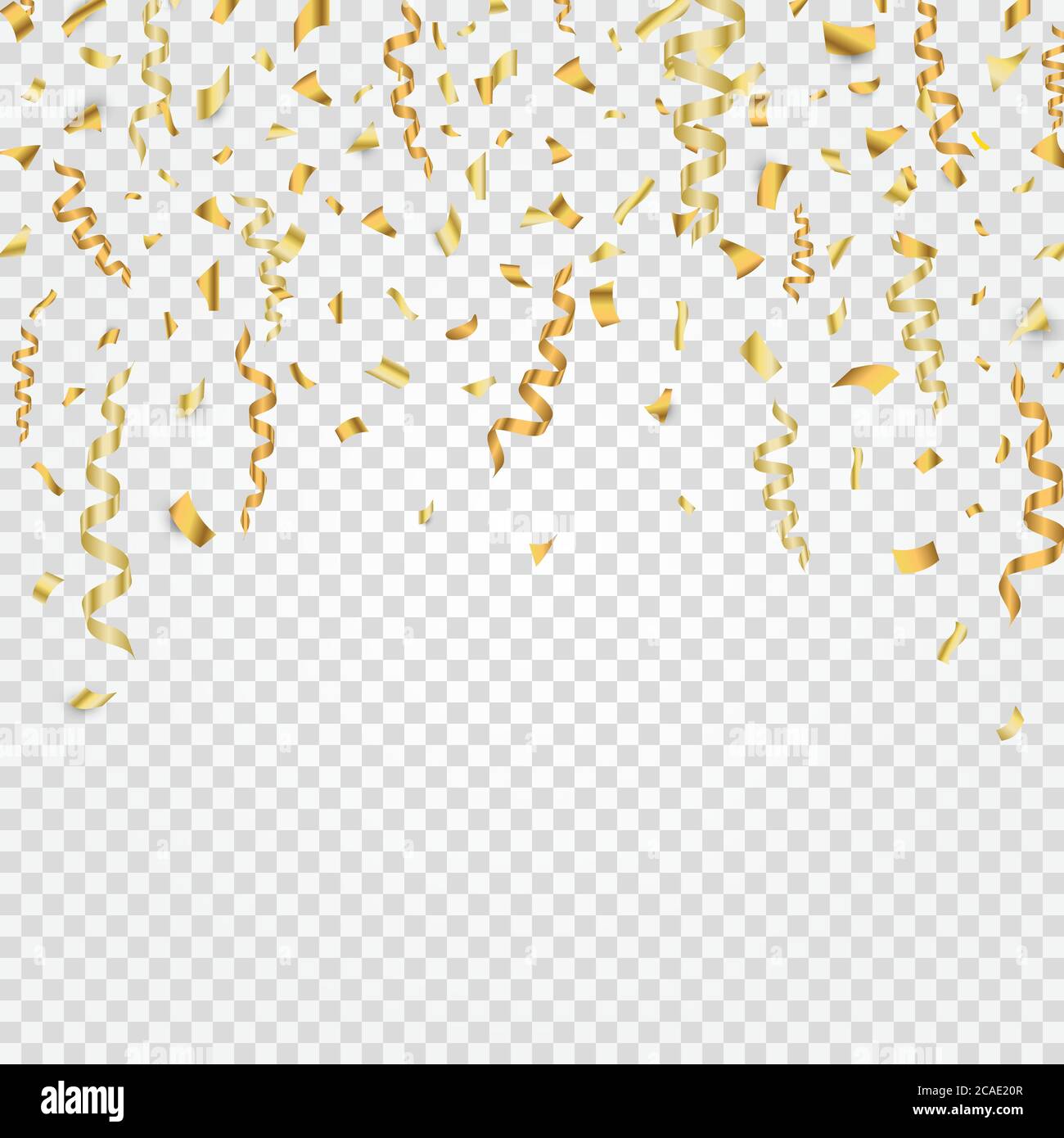 Gold confetti background. Party background Vector illustration. Stock Vector