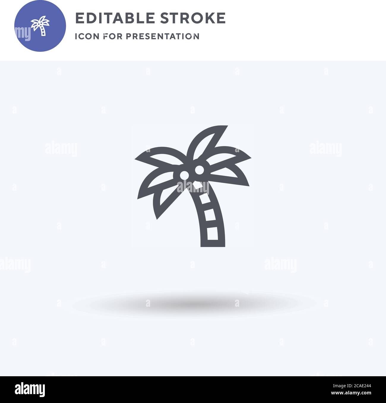Coconut Tree icon vector, filled flat sign, solid pictogram isolated on ...