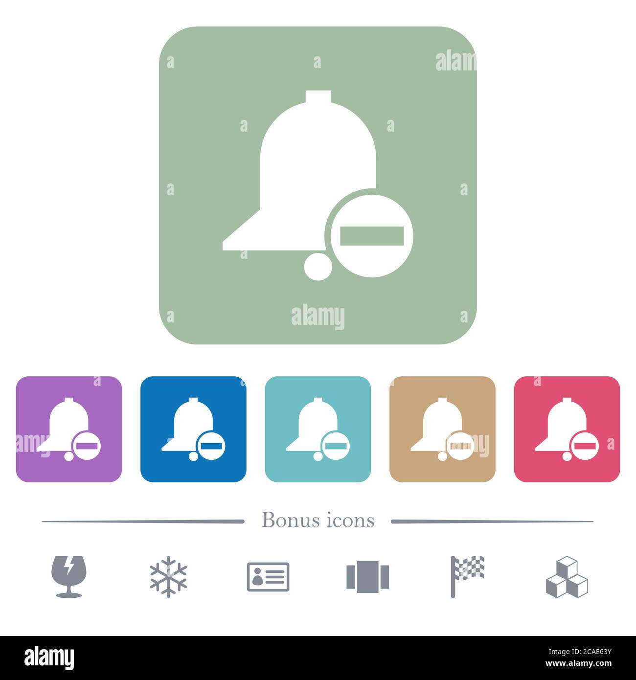 Remove reminder white flat icons on color rounded square backgrounds. 6 ...