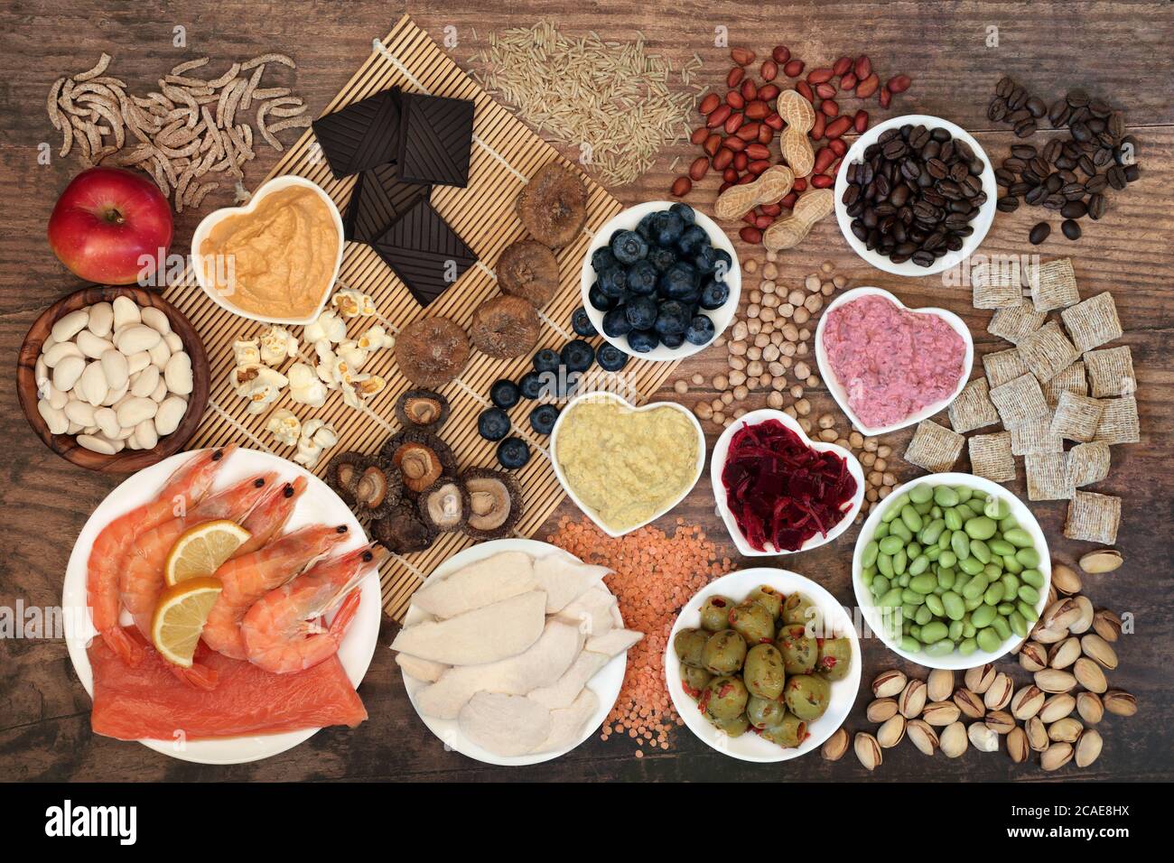 Health food for vitality & fitness with foods high in vitamins