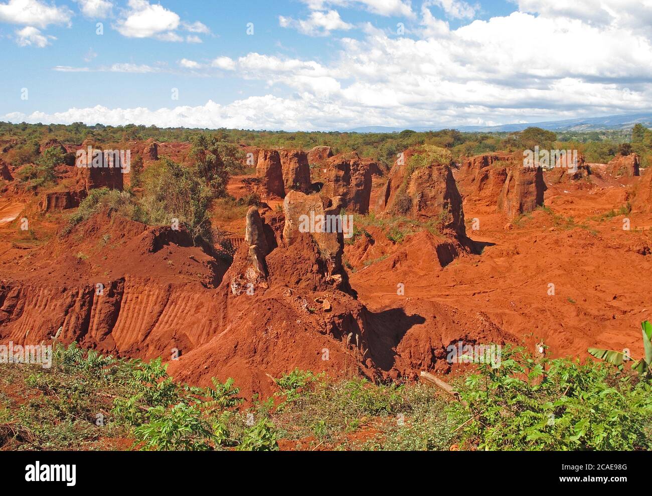 open cast bauxite ore extraction Alcoa Road, Dominican Republic January