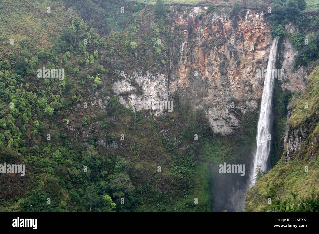 Sipisopiso Waterfall, Sumatra, Indonesia Stock Photo