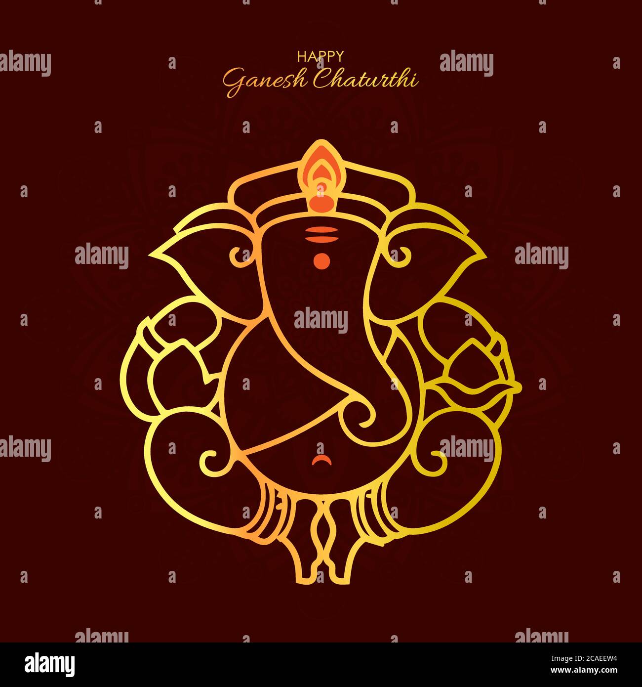 Vector Illustration of Lord Ganpati abstract background for Ganesh ...