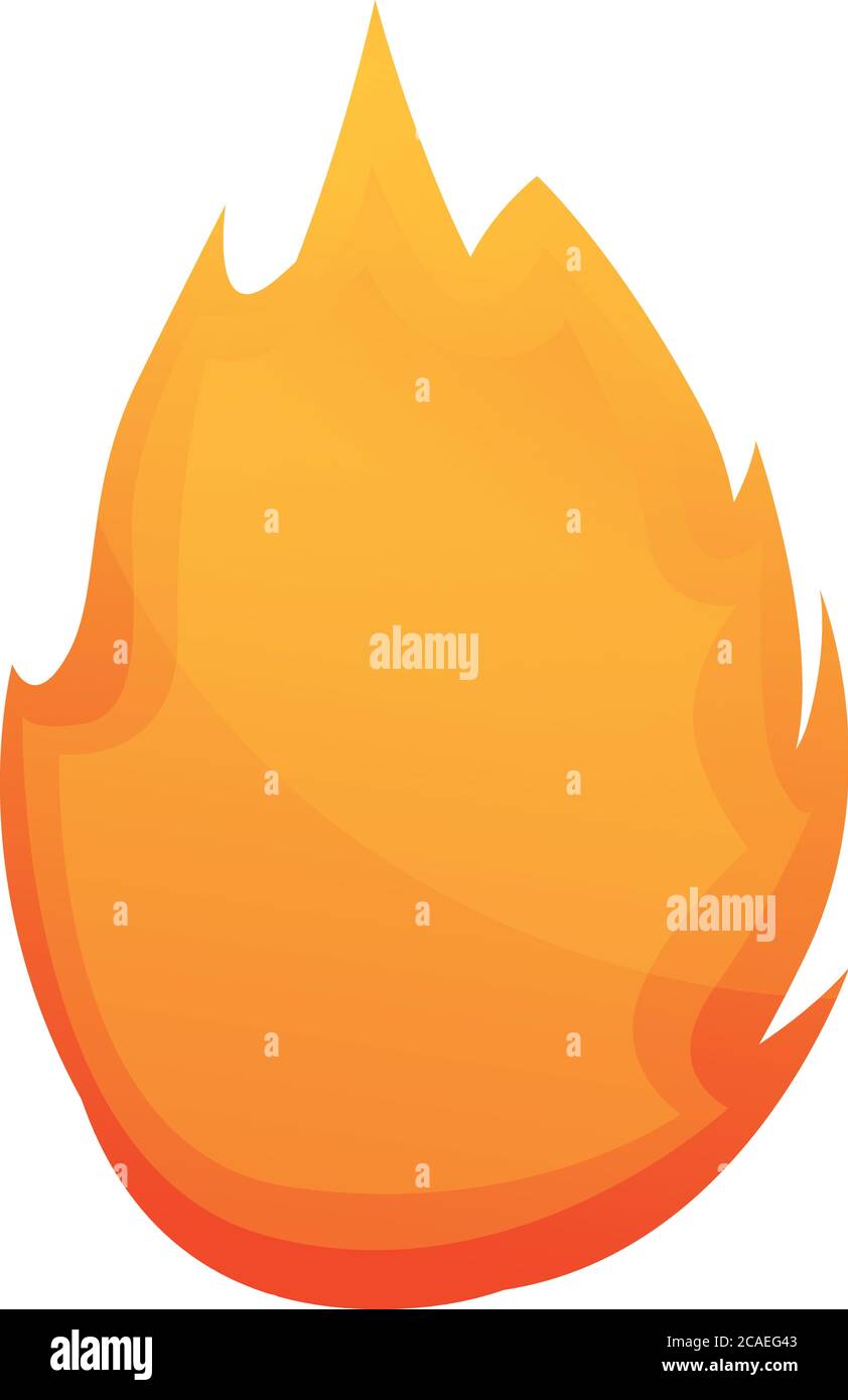 Fire icon. Cartoon of fire vector icon for web design isolated on white ...