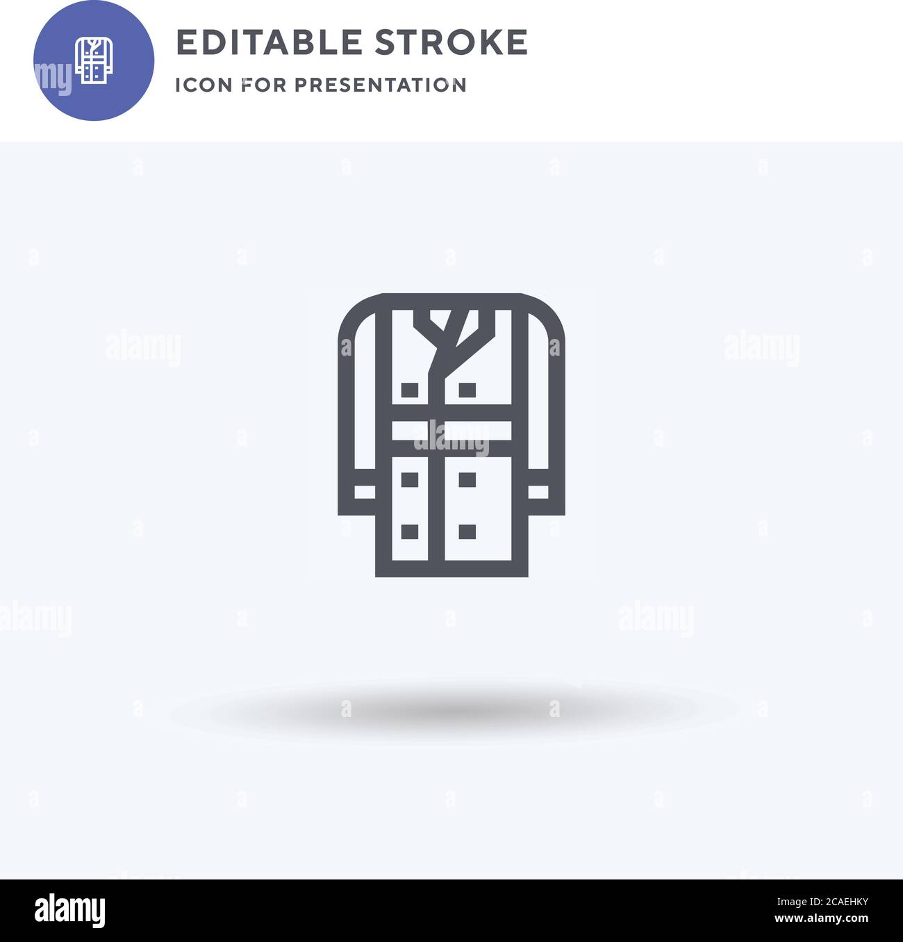 Trench Coat icon vector, filled flat sign, solid pictogram isolated on ...