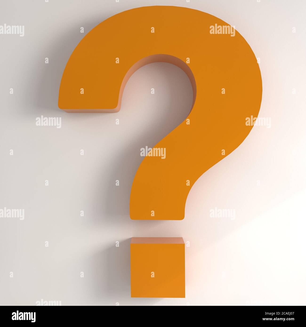 Yellow question mark isolated on a white background Stock Photo - Alamy