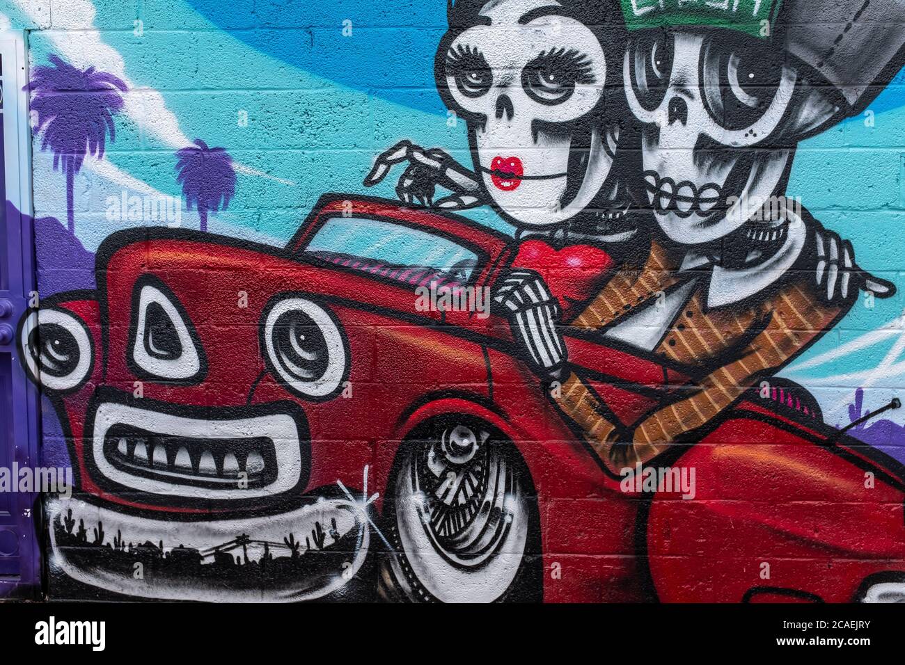 street art by Lalo Cota in Albuquerque, New Mexico Stock Photo