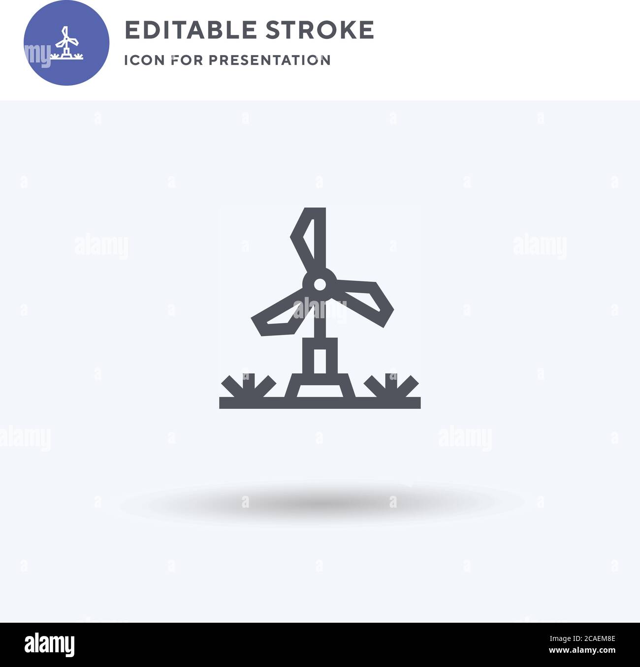 Windmill icon vector, filled flat sign, solid pictogram isolated on ...