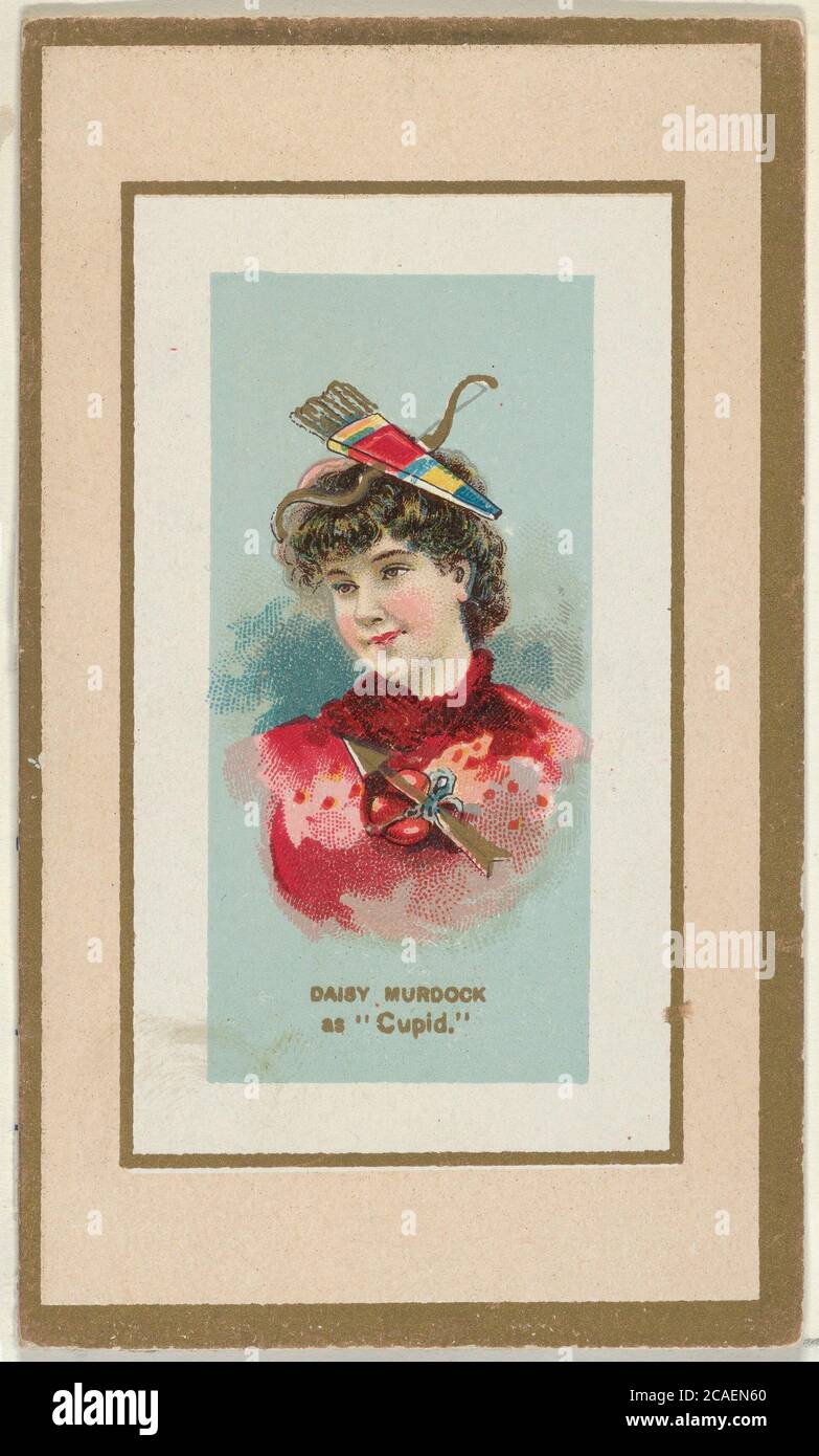 Daisy Murdoch as  Cupid  from the Fancy Dress Ball Costumes series (N107) to promote Honest Long Cut Tobacco manufactured by W. Duke Sons & Co.   Knapp & Company (American, New York) Stock Photo