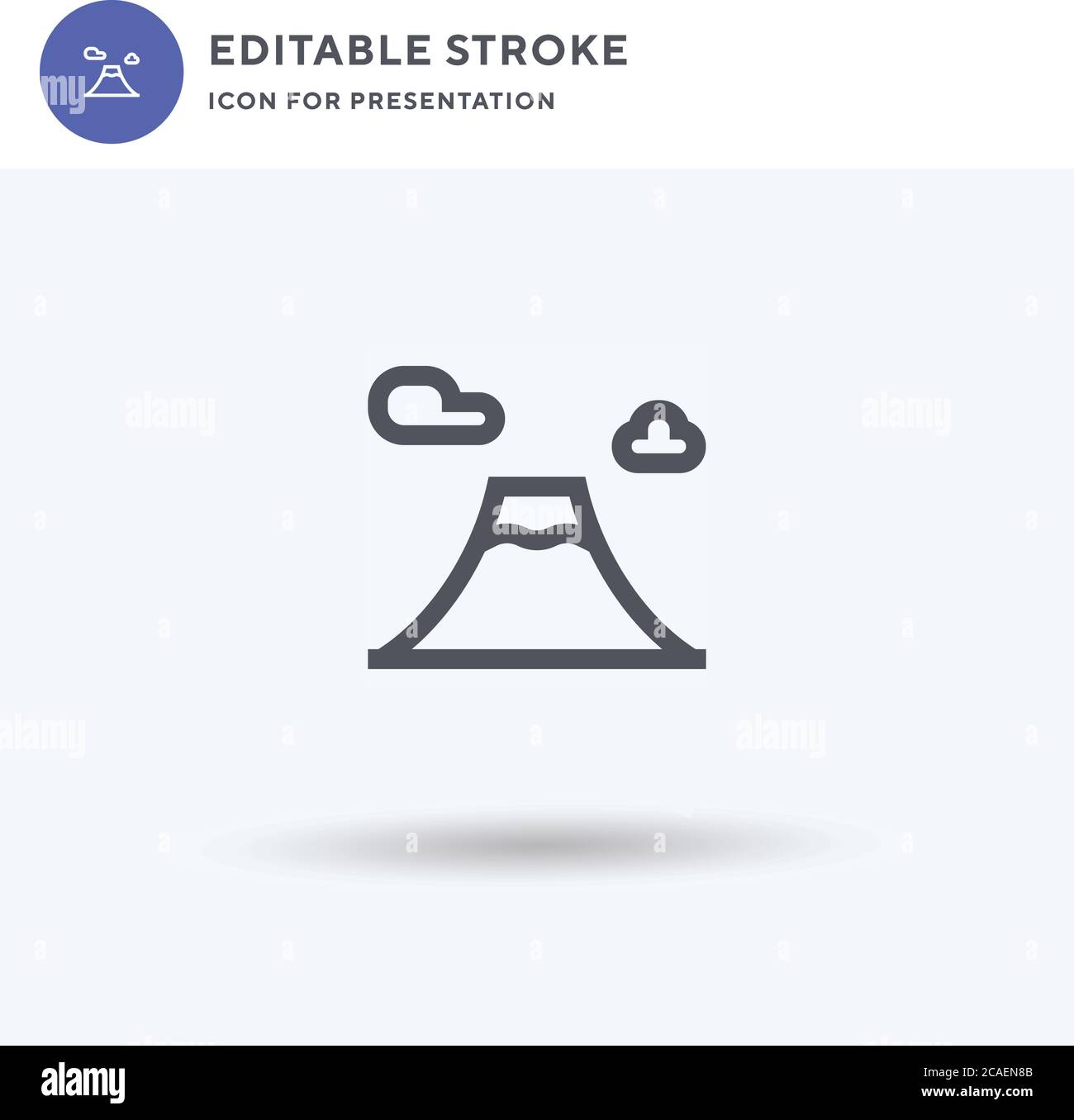 Fuji Mountain icon vector, filled flat sign, solid pictogram isolated ...