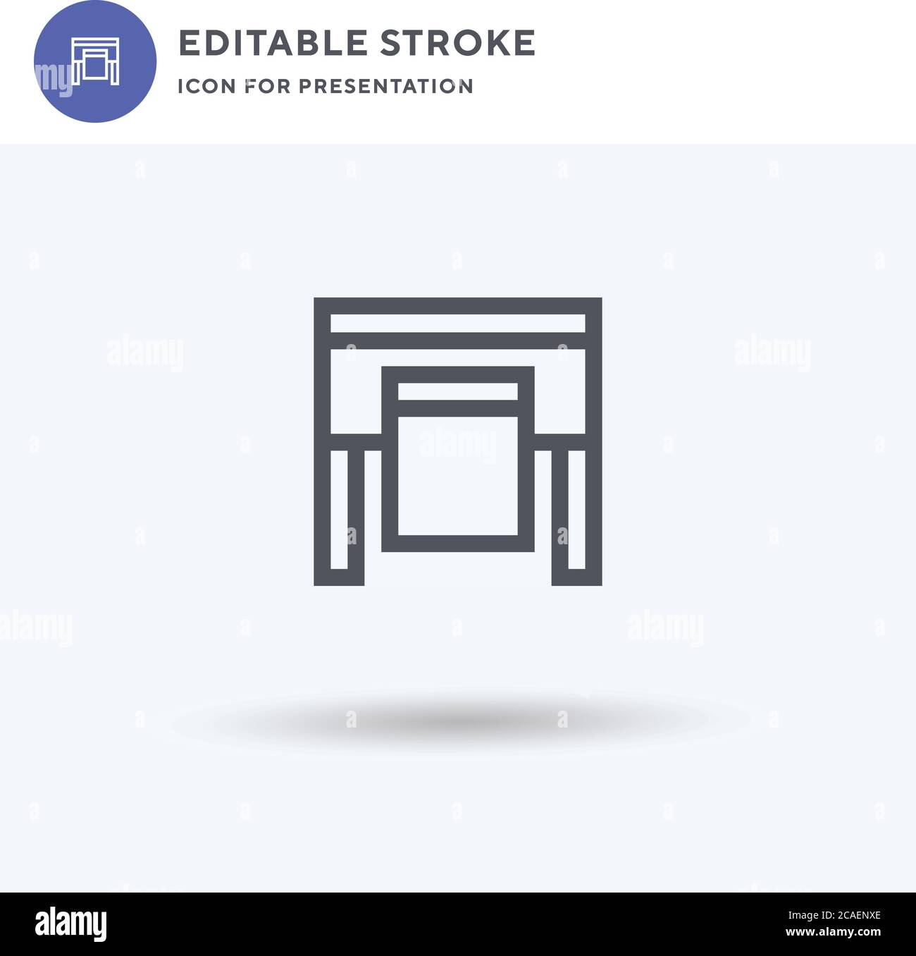 Plotter icon vector, filled flat sign, solid pictogram isolated on white, logo illustration. Plotter icon for presentation. Stock Vector