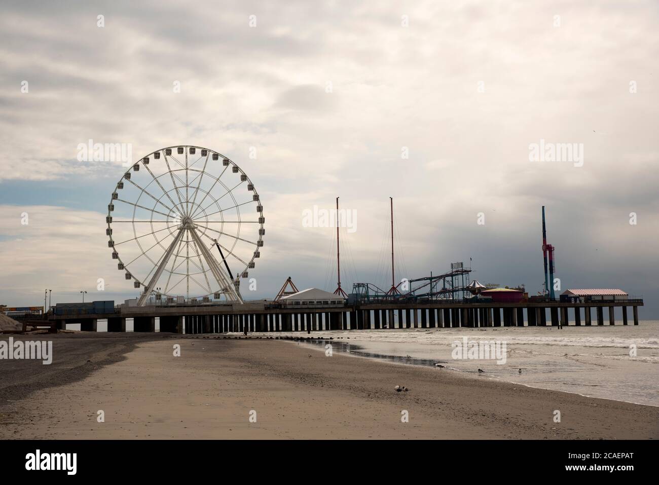 The Wheel on Steel Pier, Atlantic City beach, New Jersey. Stock Photo