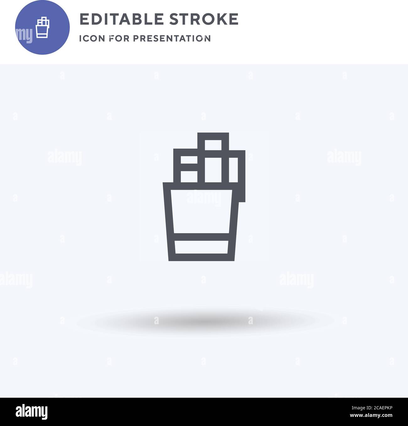 Pen Container icon vector, filled flat sign, solid pictogram isolated ...