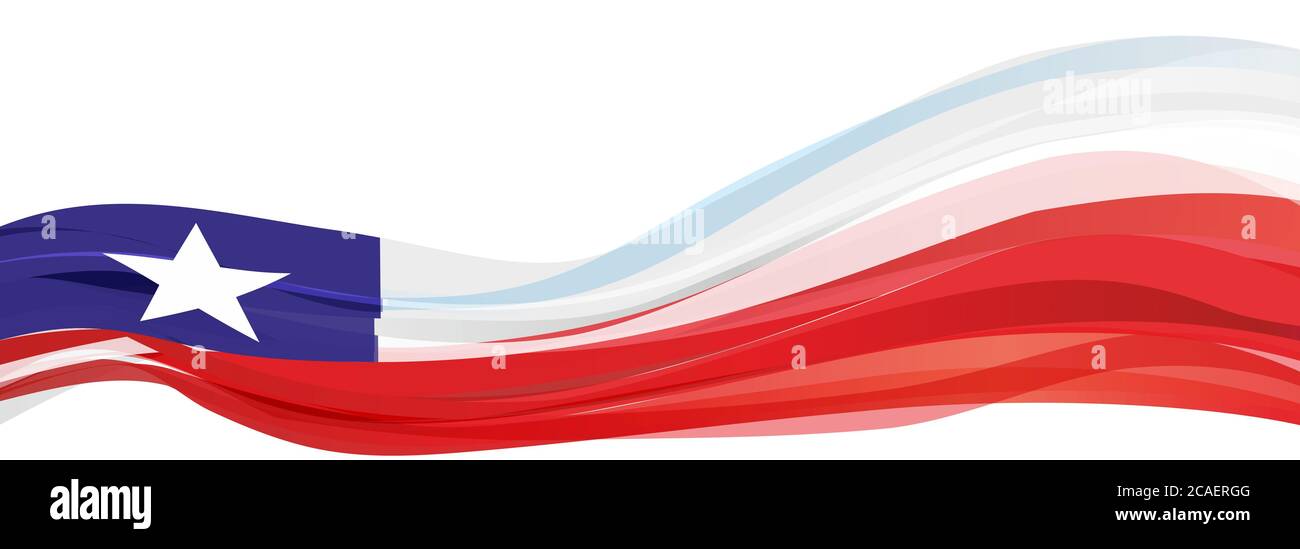 Flag of Chile, white red with blue square and white star flag of the ...