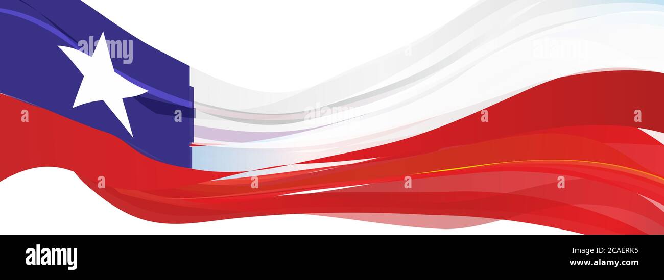 Flag of Chile, white red with blue square and white star flag of the ...