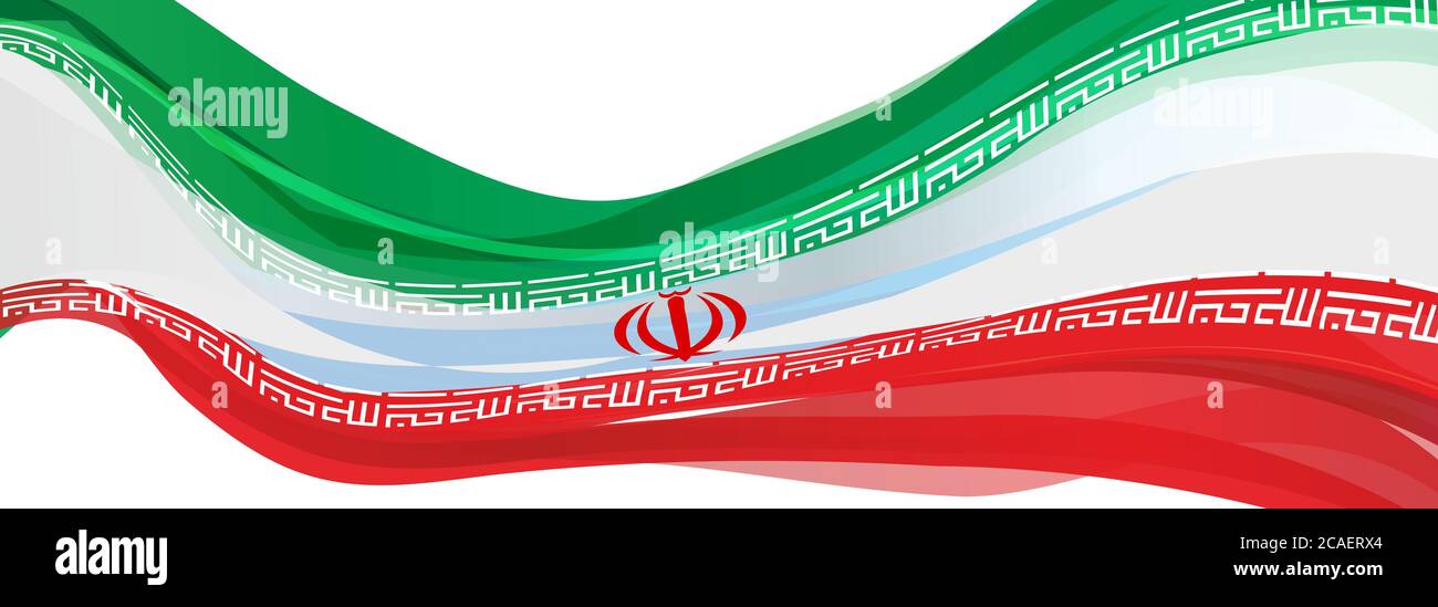 Flag of Iran, green white red Flag of the Islamic Republic of Iran