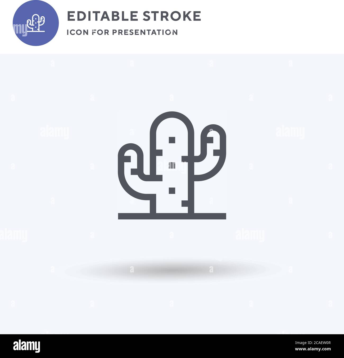 Cactus icon vector, filled flat sign, solid pictogram isolated on white ...
