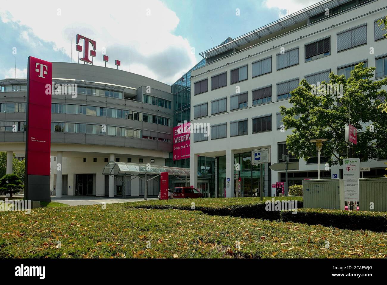 BONN, GERMANY - Jul 22, 2020: headquarters of Deutsche Telekom AG, german telecommunication group based in Bonn Stock Photo
