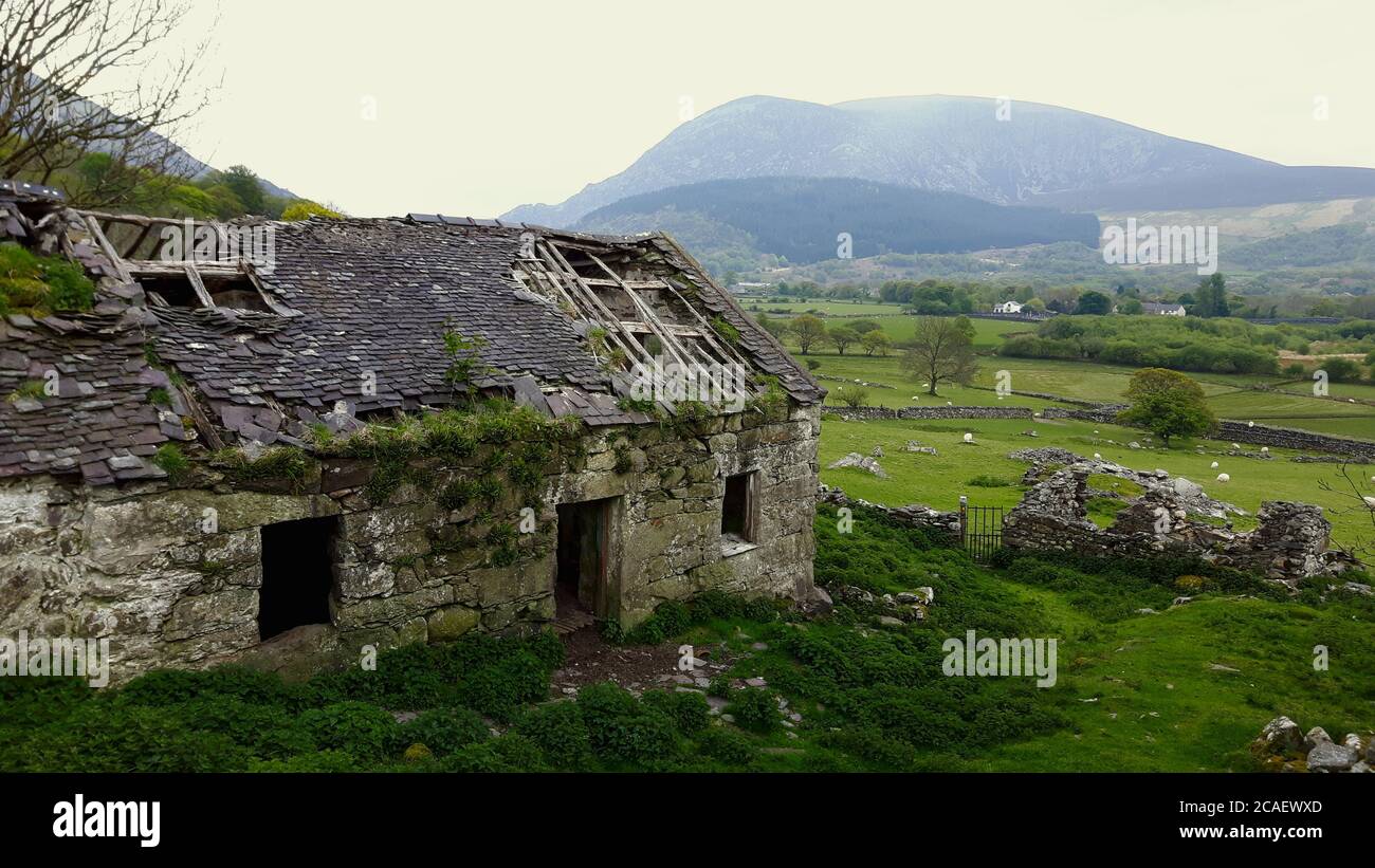 The pleasurable and visually pleasing rural landscape of Wales Stock Photo