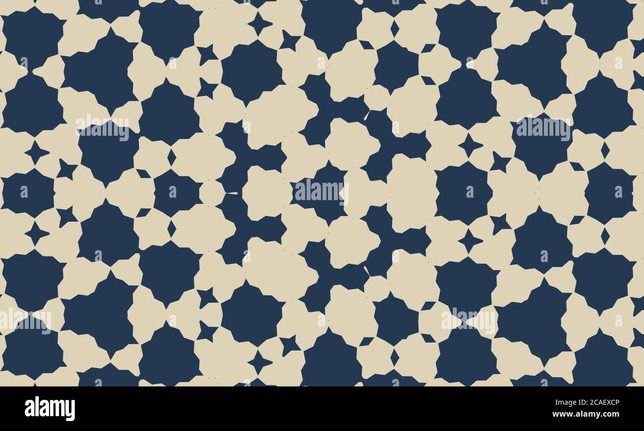 Abstract blue and white kaleidoscope patterned background Stock Photo