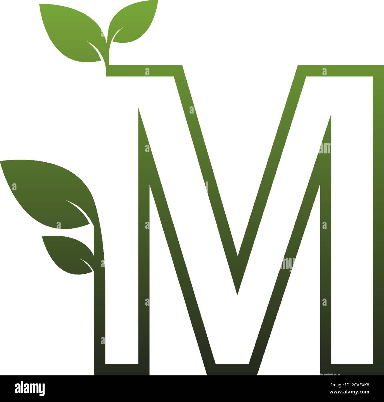 Leafs font, letter design concept illustration Stock Vector Image & Art ...