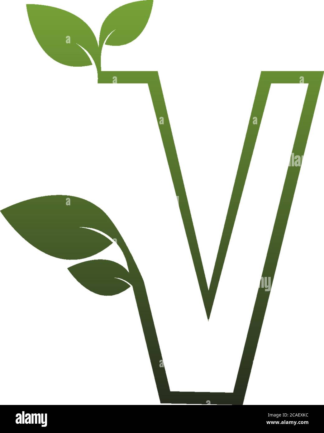 Leafs font, letter design concept illustration Stock Vector Image & Art ...