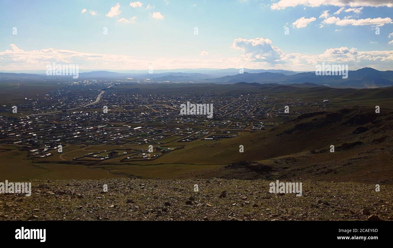 The pitiful slums a short amount beyond the capital of Mongolia, Ulaanbaatar Stock Photo