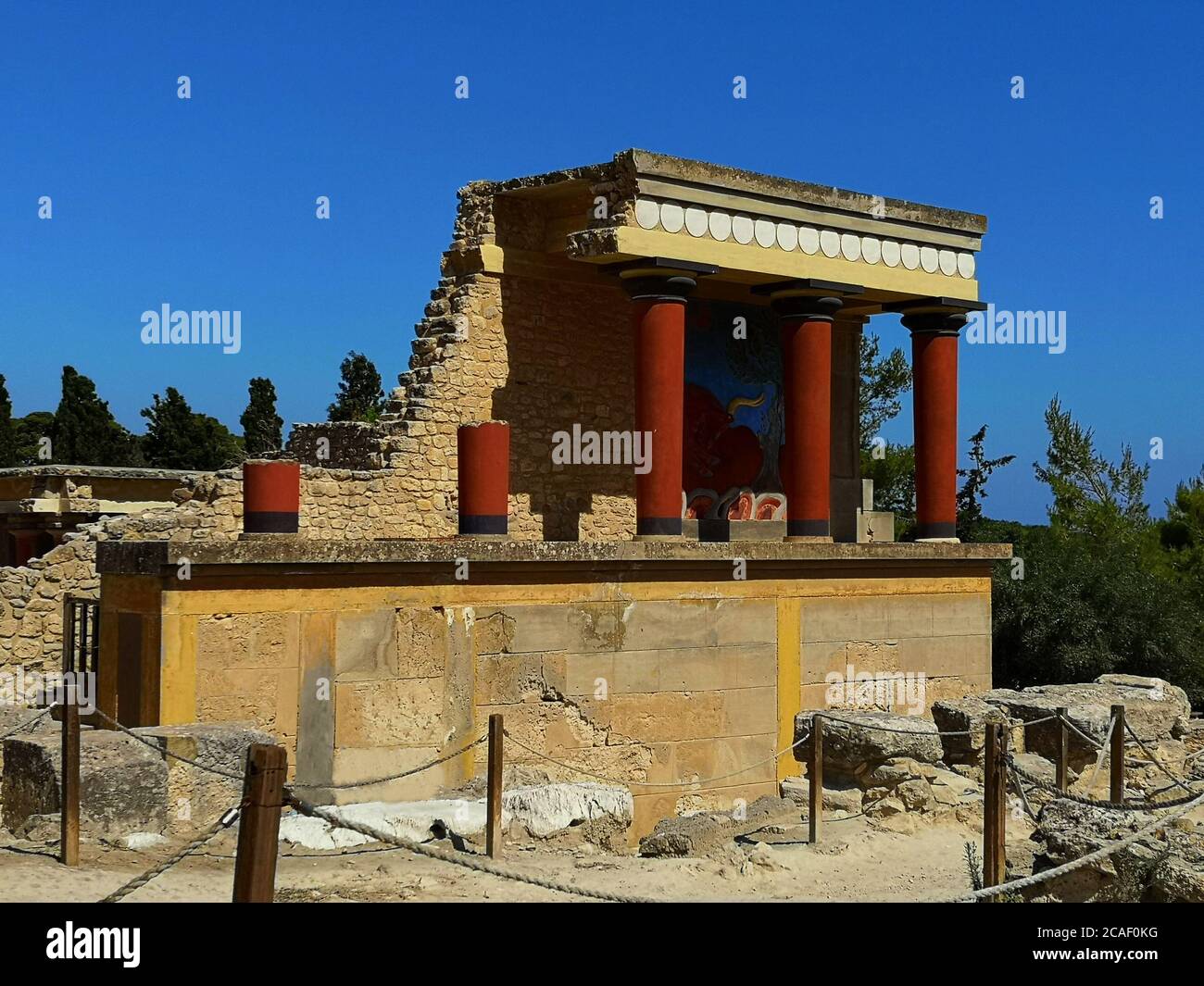An absolutely fascinating ruin of the ancient Knossos palace Stock Photo