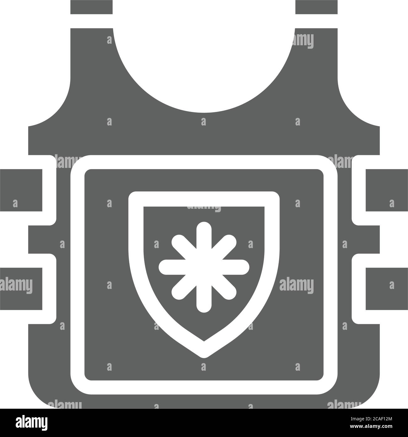 Police, Bulletproof vest icon. Use for commercial, print media, web or any type of design projects. Stock Vector