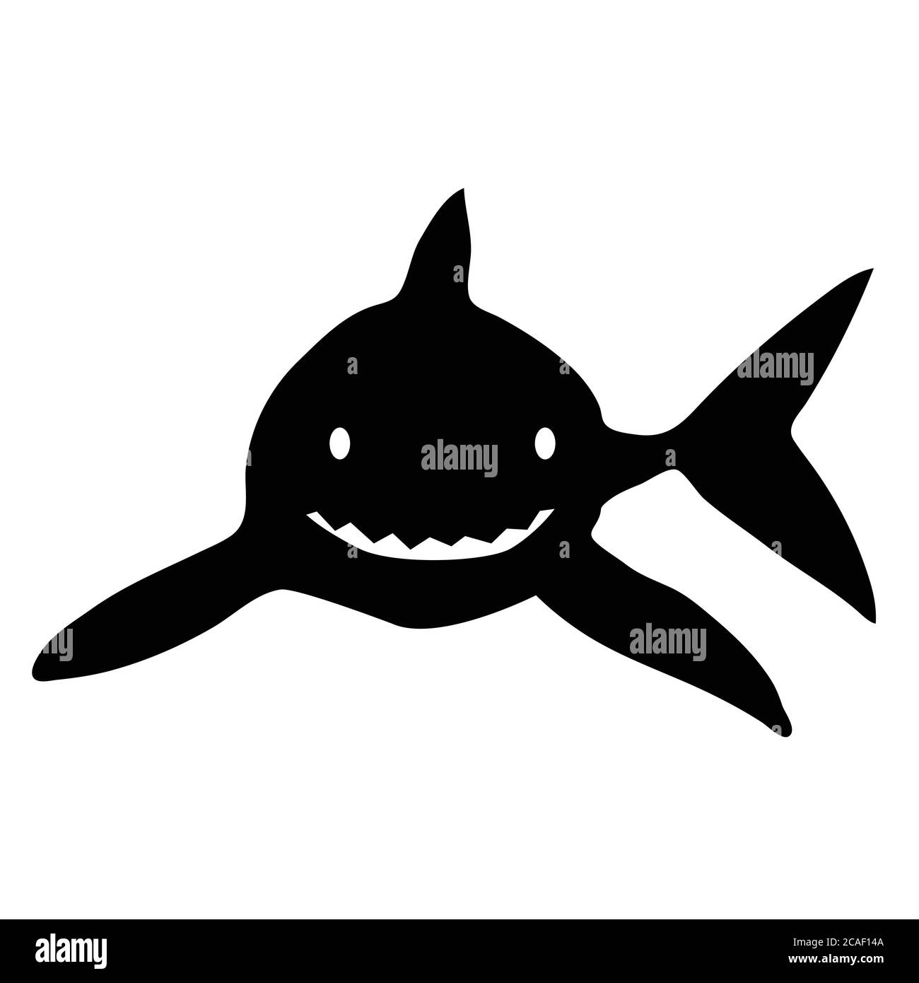 Shark Vector Silhouettes On A White Background Stock Vector Image Art Alamy