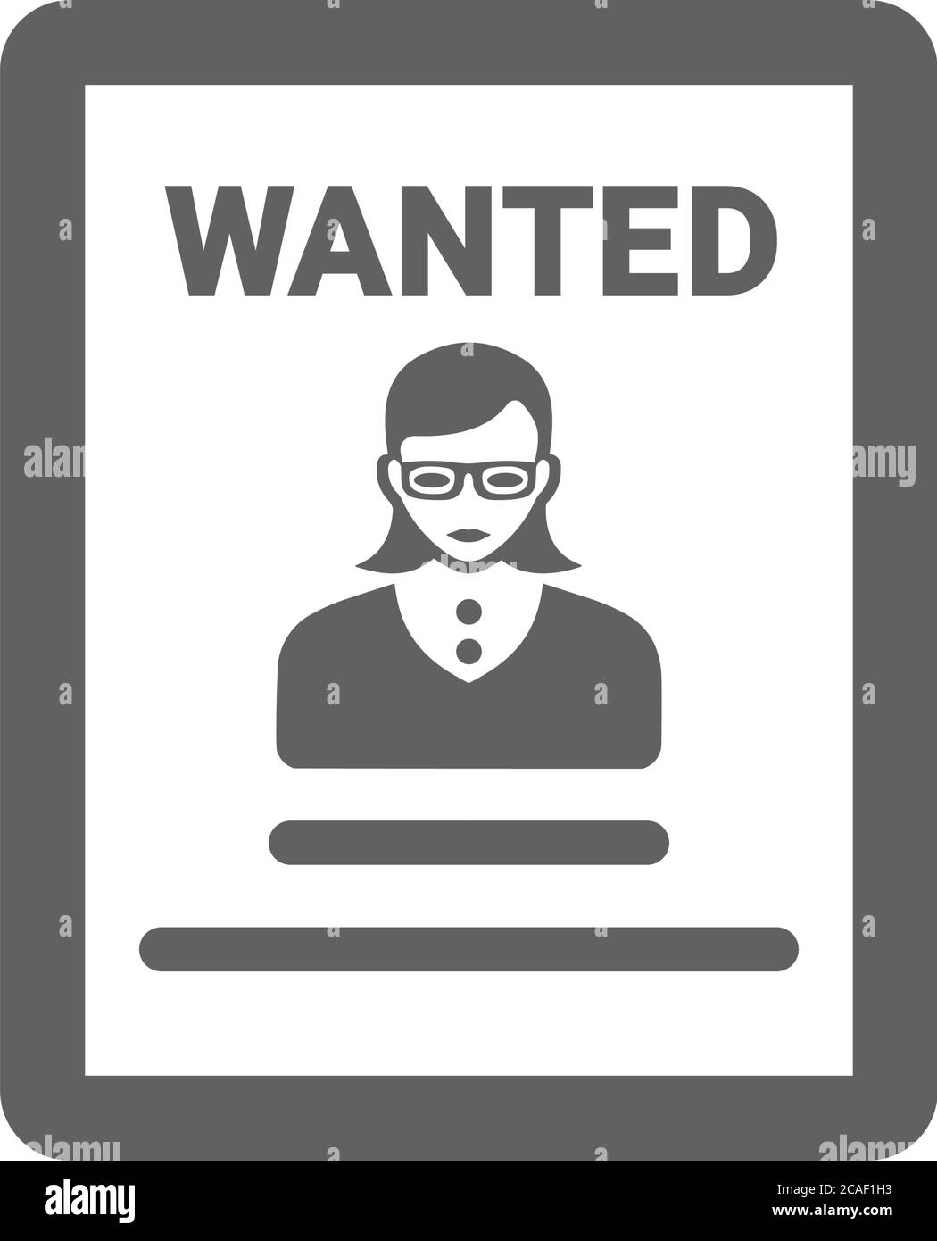 Poster, wanted person icon. Perfect for use in designing and developing websites, printed files and presentations, stock images, Promotional Materials Stock Vector