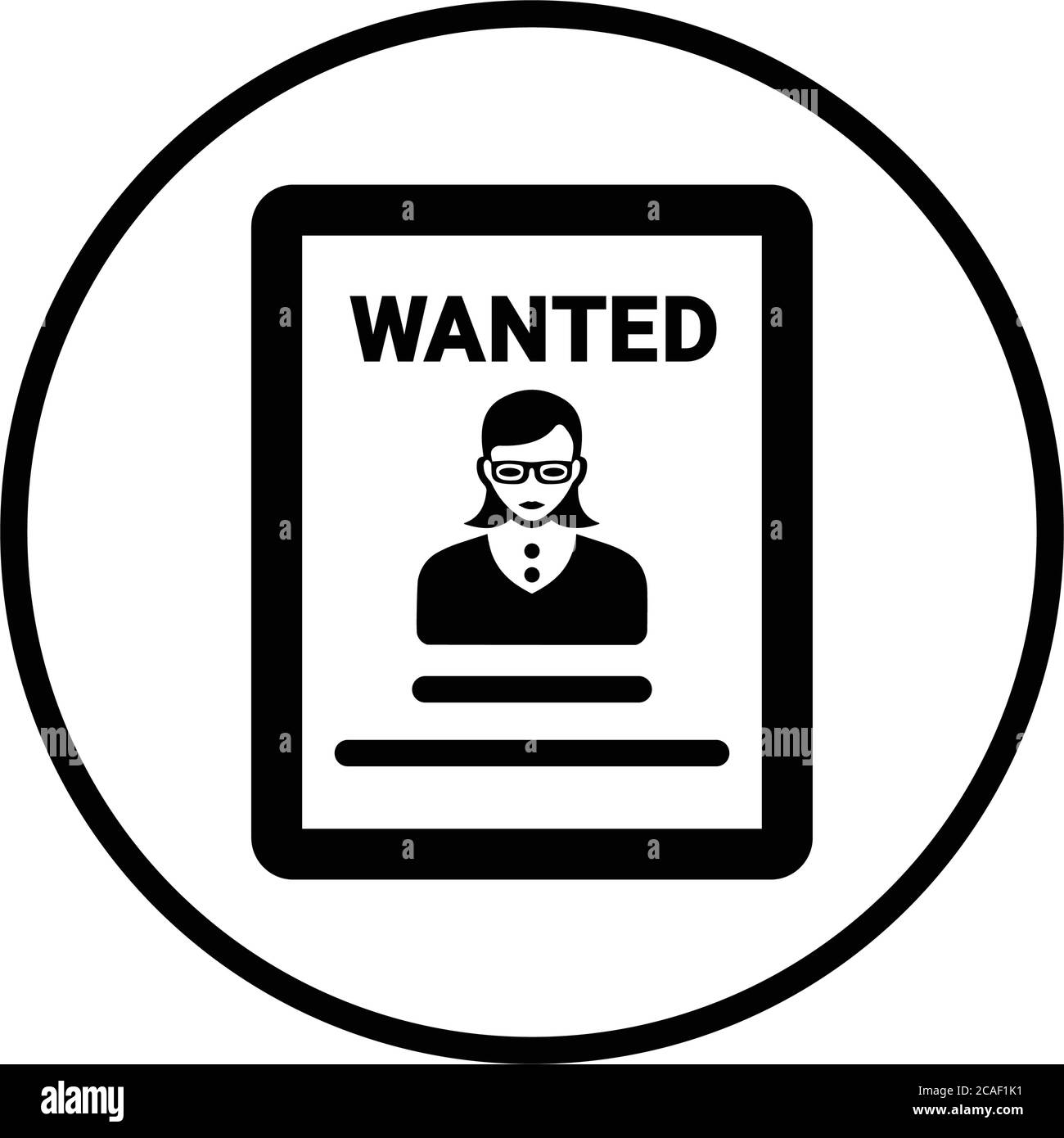 Poster, wanted person icon. Perfect for use in designing and developing websites, printed files and presentations, stock images, Promotional Materials Stock Vector