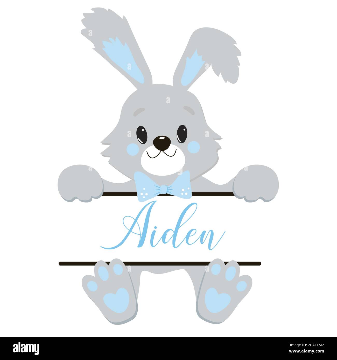 Cute Little Easter Bunny Vector Illustration Stock Vector Image & Art ...