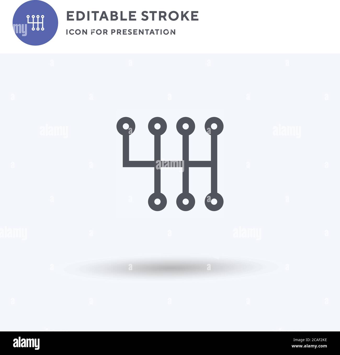 Gear Shift icon vector, filled flat sign, solid pictogram isolated on