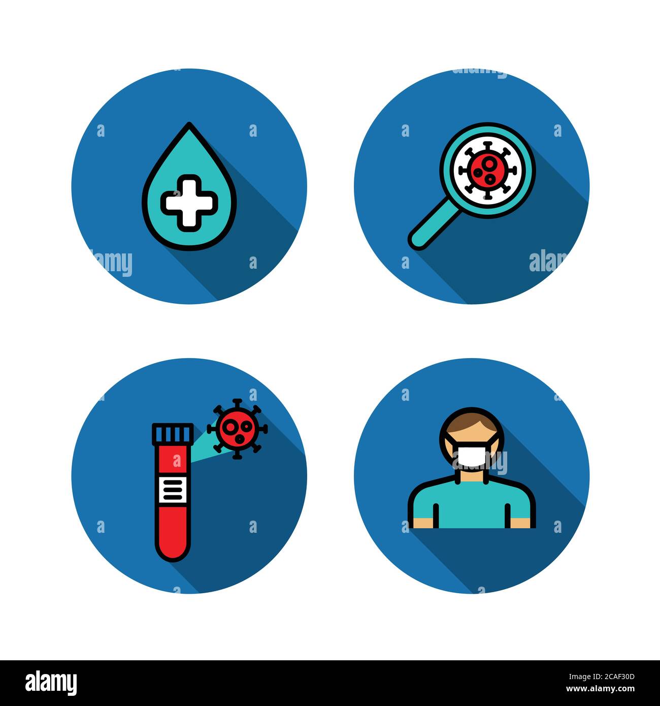 virus flat icons set, vector illustration Stock Vector Image & Art - Alamy
