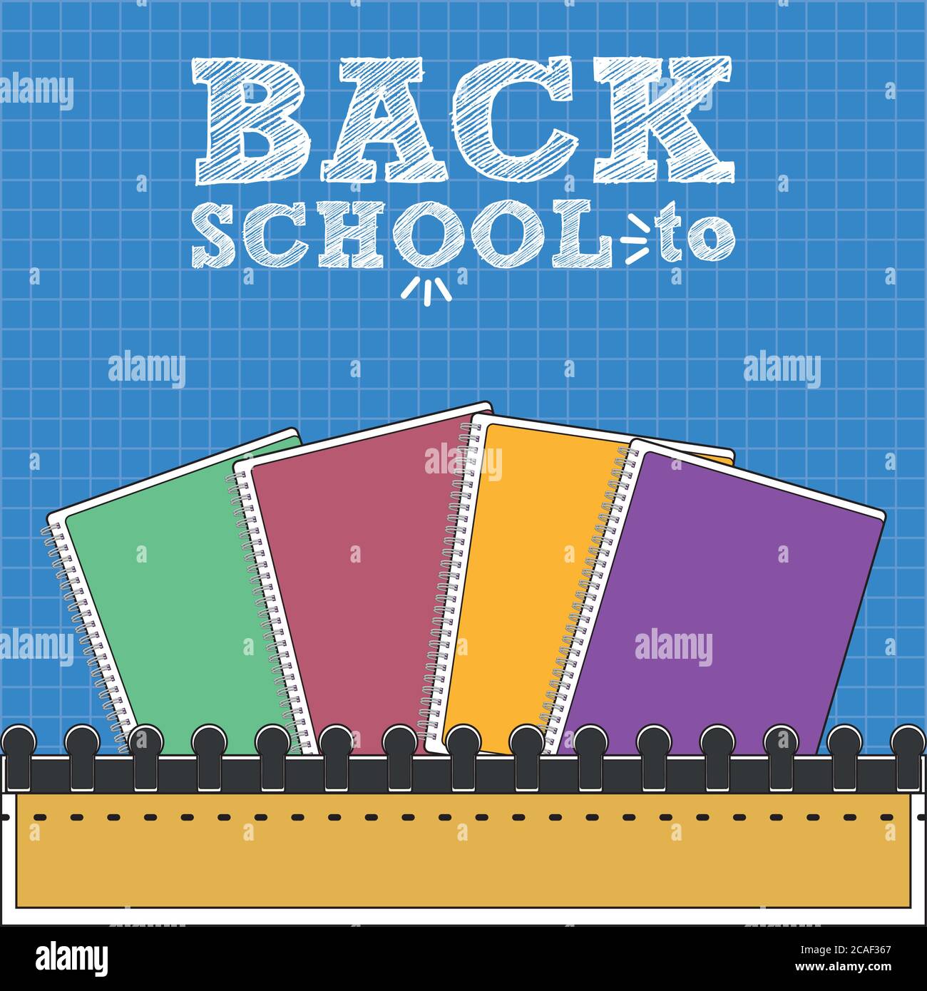 Back to school poster with school supplies - Vector Stock Vector Image ...