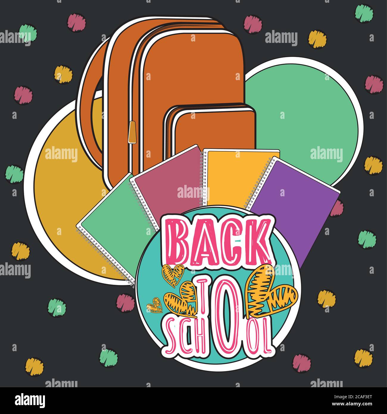 Back to school poster with school supplies - Vector Stock Vector Image ...